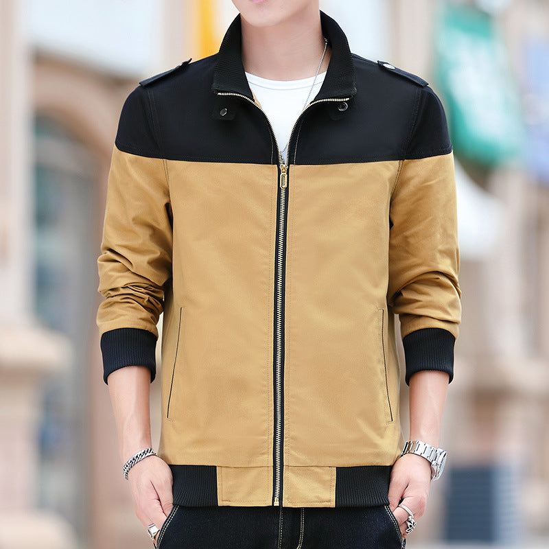Men's Color Stitching Stand-collar Jacket Men's Color Stitching Stand-collar Jacket