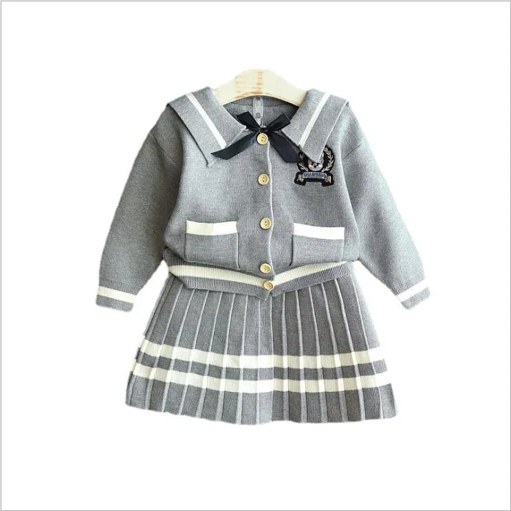 2022 Girls Clothing Set Cardigan Sweaters+skirts Baby Girl Kids Elegant 2pcs Suits Children Autumn Winter Clothes Knit Set 2022 Girls Clothing Set Cardigan Sweaters+skirts Baby Girl Kids Elegant 2pcs Suits Children Autumn Winter Clothes Knit Set