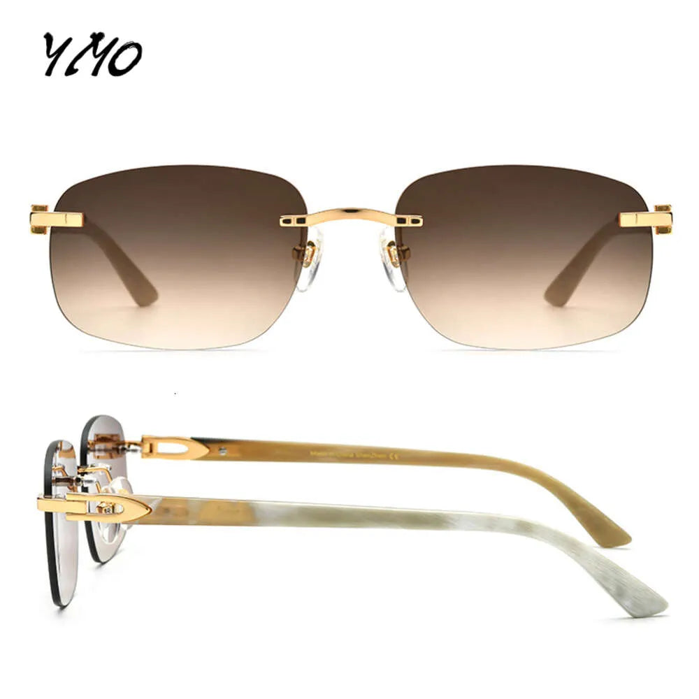 2024 Buffalo Horn Eyeglasses Frames Mens Nylon Buffs Sunglasses Luxury Rimless Square Glasses Women Eyewear 2024 Buffalo Horn Eyeglasses Frames Mens Nylon Buffs Sunglasses Luxury Rimless Square Glasses Women Eyewear