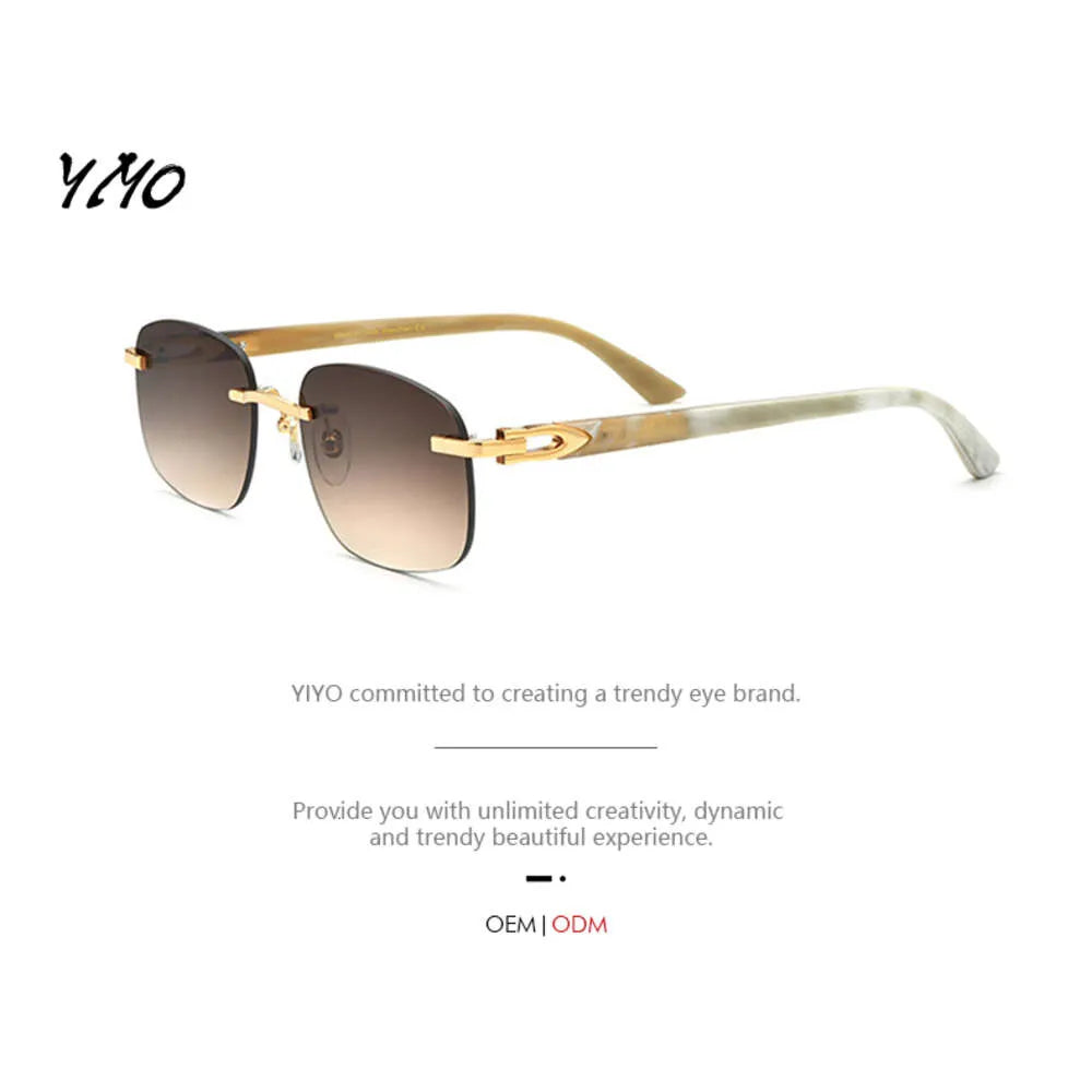 2024 Buffalo Horn Eyeglasses Frames Mens Nylon Buffs Sunglasses Luxury Rimless Square Glasses Women Eyewear 2024 Buffalo Horn Eyeglasses Frames Mens Nylon Buffs Sunglasses Luxury Rimless Square Glasses Women Eyewear