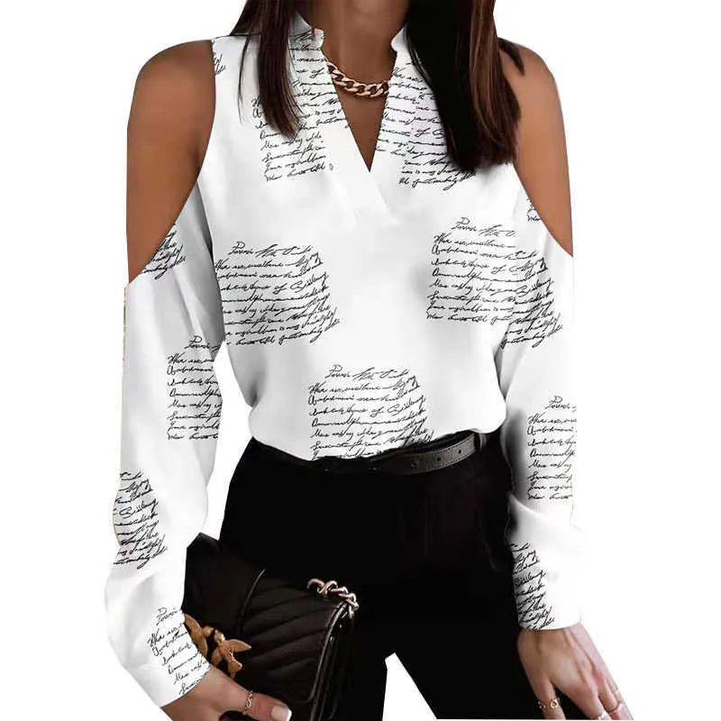 2024 Designer Women Clothes Blouse Long Sleeve Off Shoulder Blouses Printed Shirt Ladies Outfits T-shirt Tops Casual Clothing 3xl 2024 Designer Women Clothes Blouse Long Sleeve Off Shoulder Blouses Printed Shirt Ladies Outfits T-shirt Tops Casual Clothing 3xl