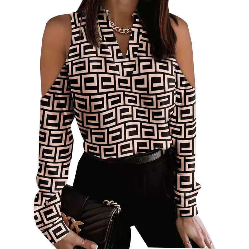 2024 Designer Women Clothes Blouse Long Sleeve Off Shoulder Blouses Printed Shirt Ladies Outfits T-shirt Tops Casual Clothing 3xl 2024 Designer Women Clothes Blouse Long Sleeve Off Shoulder Blouses Printed Shirt Ladies Outfits T-shirt Tops Casual Clothing 3xl
