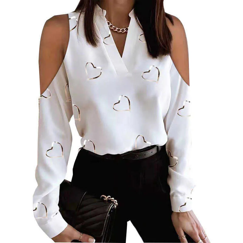 2024 Designer Women Clothes Blouse Long Sleeve Off Shoulder Blouses Printed Shirt Ladies Outfits T-shirt Tops Casual Clothing 3xl 2024 Designer Women Clothes Blouse Long Sleeve Off Shoulder Blouses Printed Shirt Ladies Outfits T-shirt Tops Casual Clothing 3xl