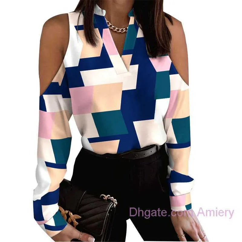 2024 Designer Women Clothes Blouse Long Sleeve Off Shoulder Blouses Printed Shirt Ladies Outfits T-shirt Tops Casual Clothing 3xl 2024 Designer Women Clothes Blouse Long Sleeve Off Shoulder Blouses Printed Shirt Ladies Outfits T-shirt Tops Casual Clothing 3xl