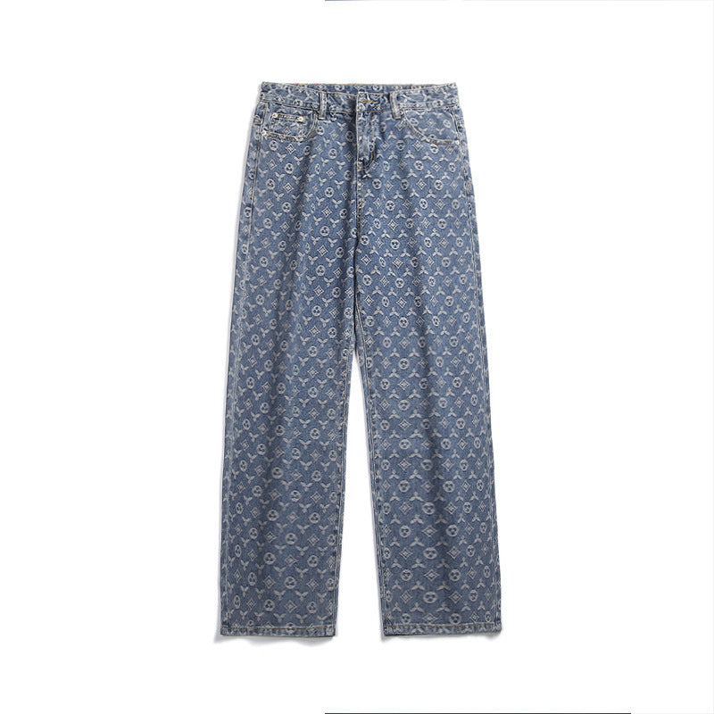 Paisley Casual Pattern Jeans For Men
