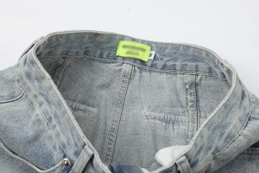 Multi-Pocket Workwear Jeans For Men And Women