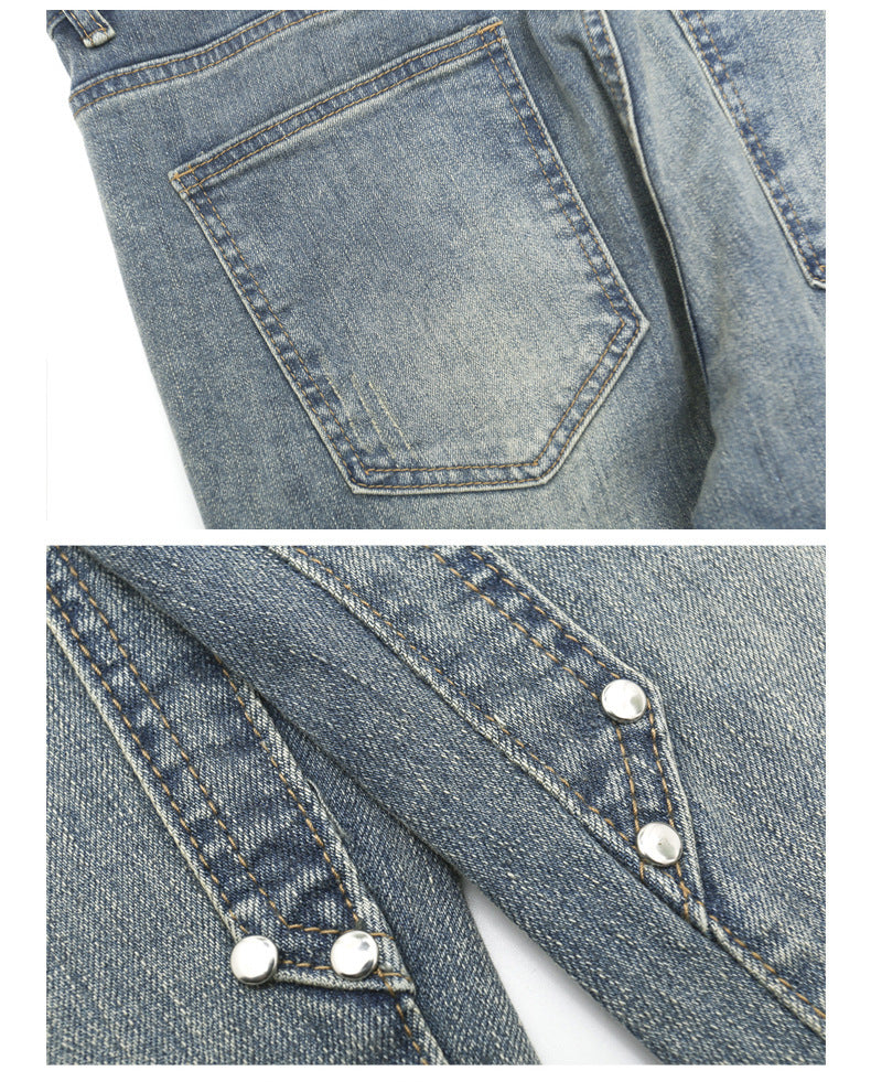 American High Street European And American Straight-leg Pants