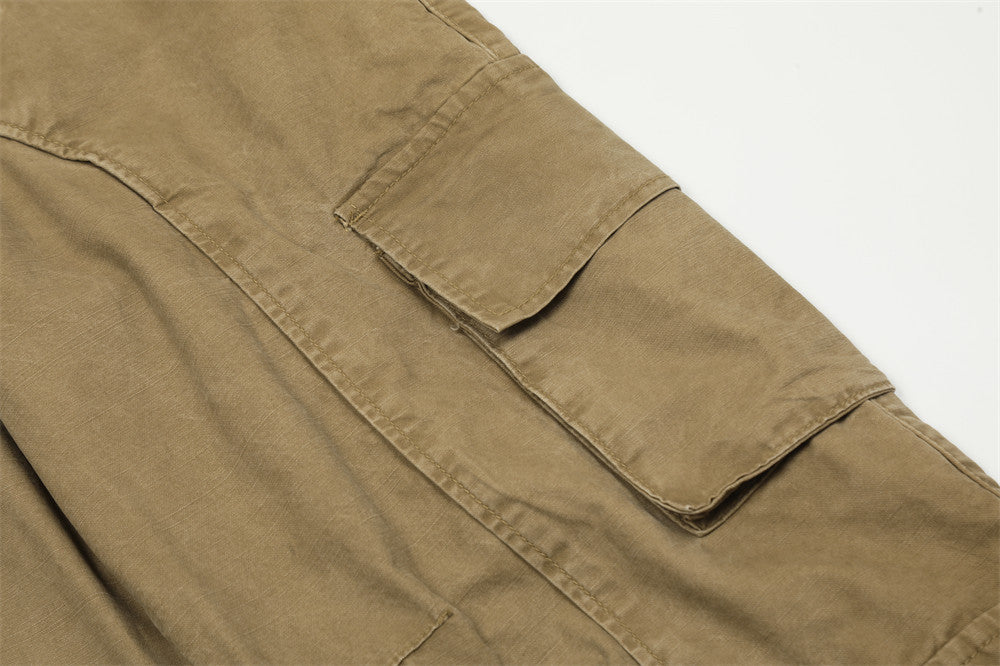 Fashion Punk Wash Water Cargo Jeans Men