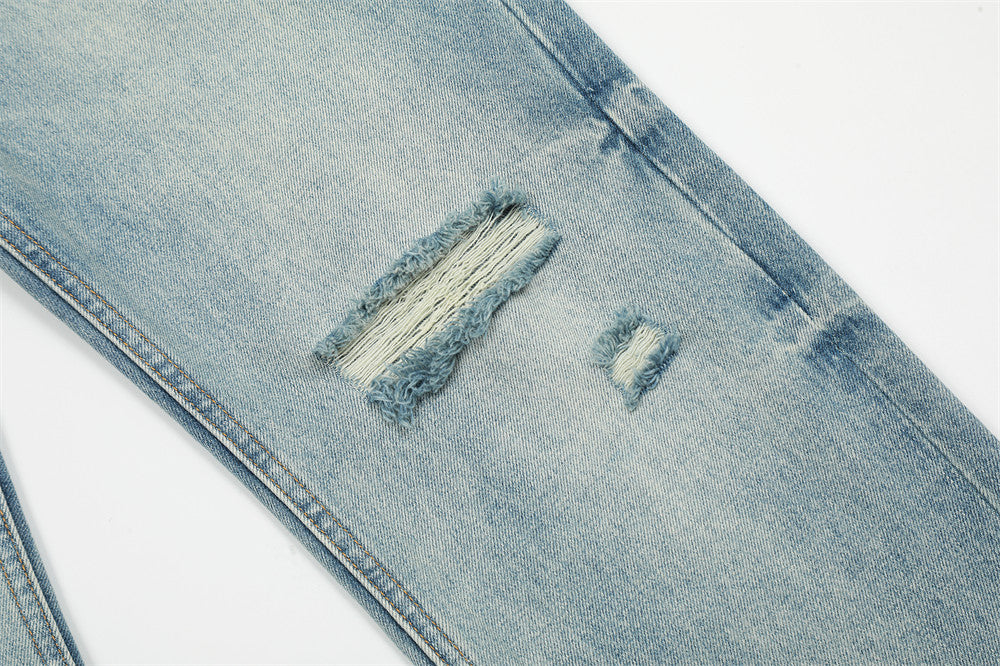High Street Fashion Holes Jeans Men