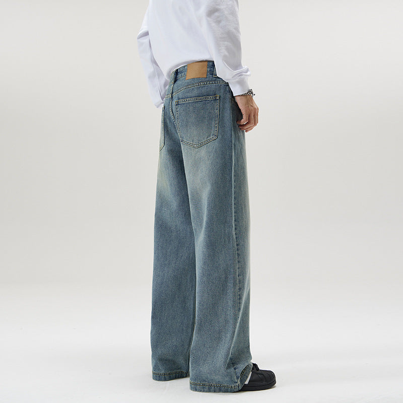Men's American-style Washed Loose Jeans