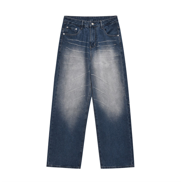 Contrast Color Wide Leg Jeans For Men