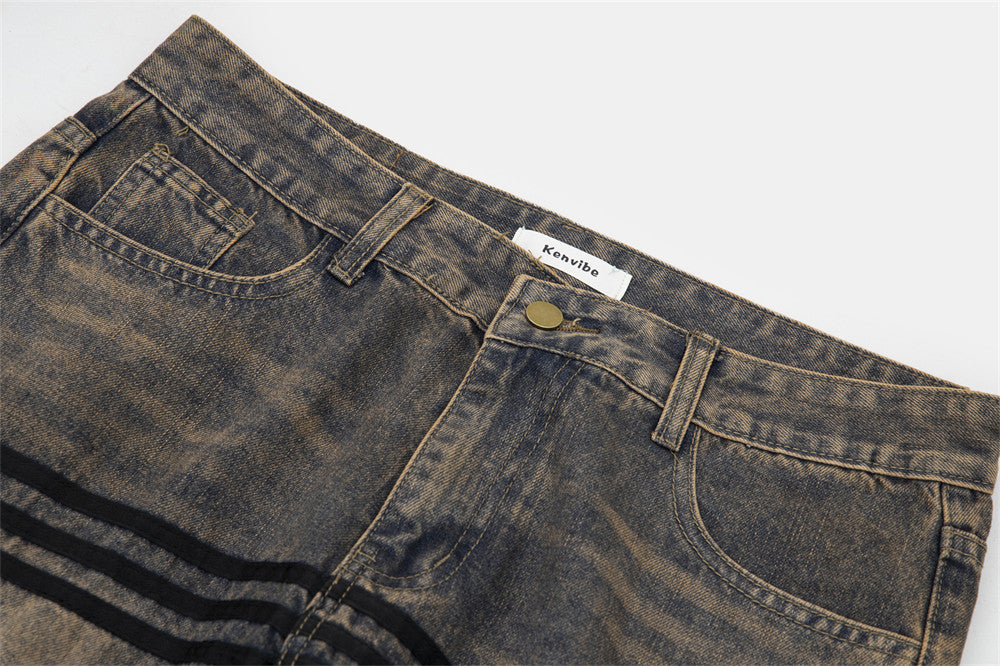Striped Jeans European And American Style Men
