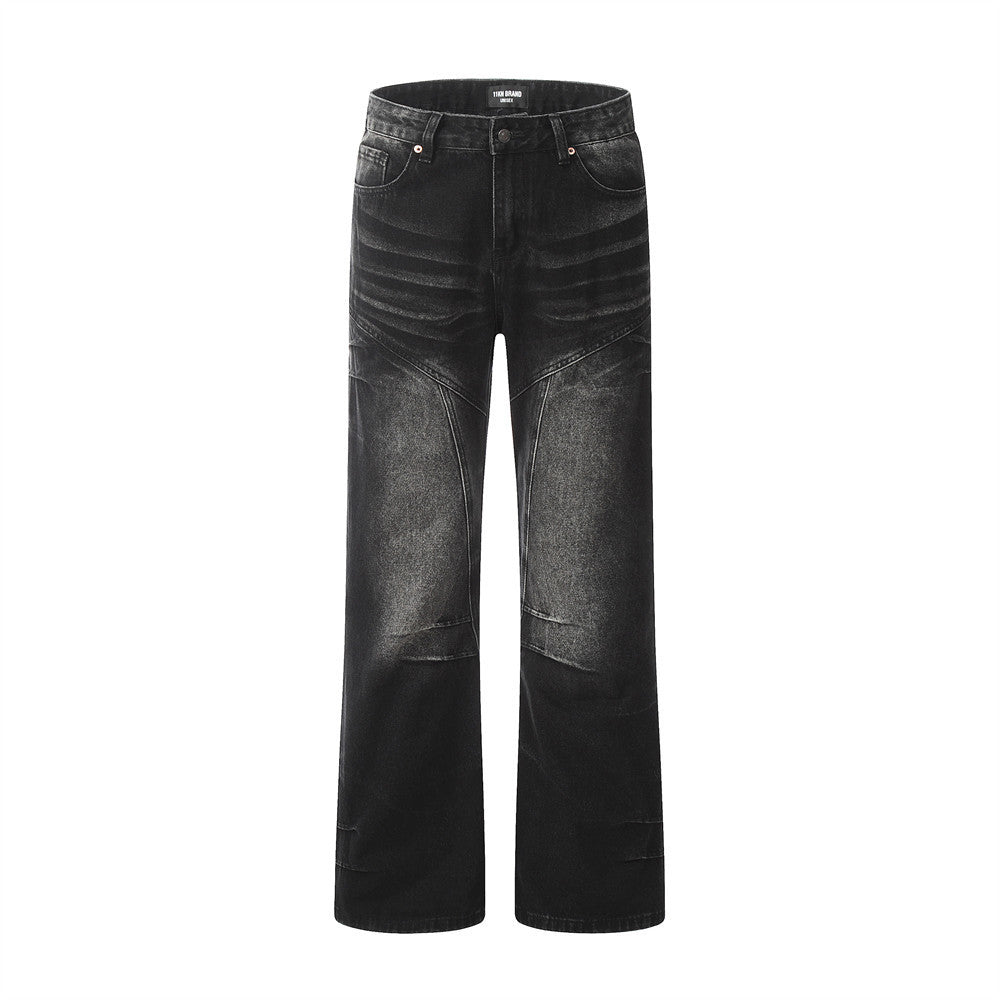 Retro Washed And Worn Jeans For Men