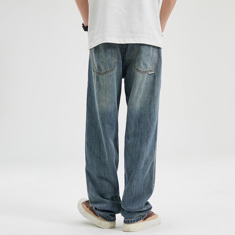 Fashion Summer Thin Ice Silk Jeans Men