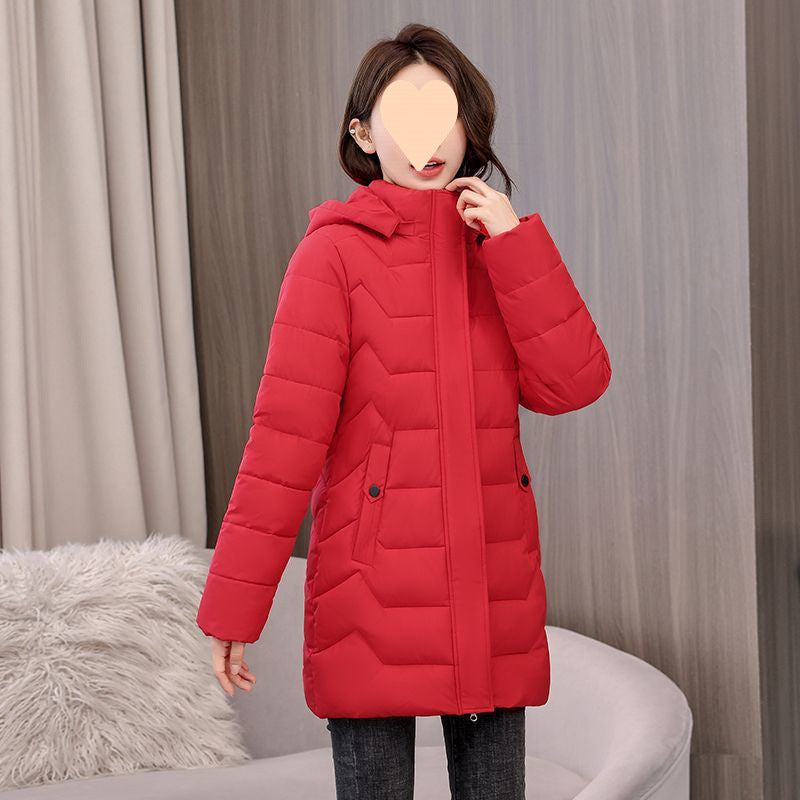 Mid-length Slim Fit Slimming Winter Women's Cotton Clothes