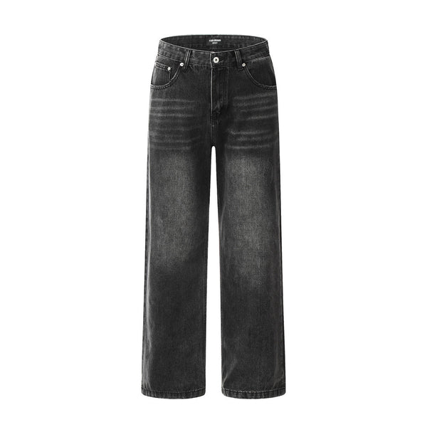 Washed And Worn Jeans American Retro Men