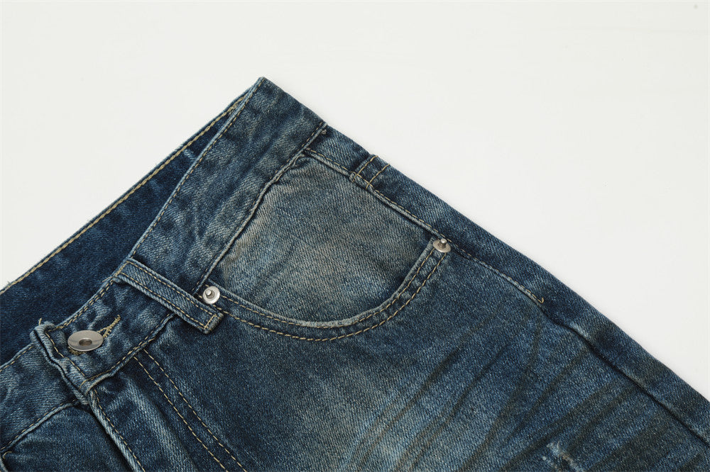 Punk Worn Jeans Trendy Men's Design