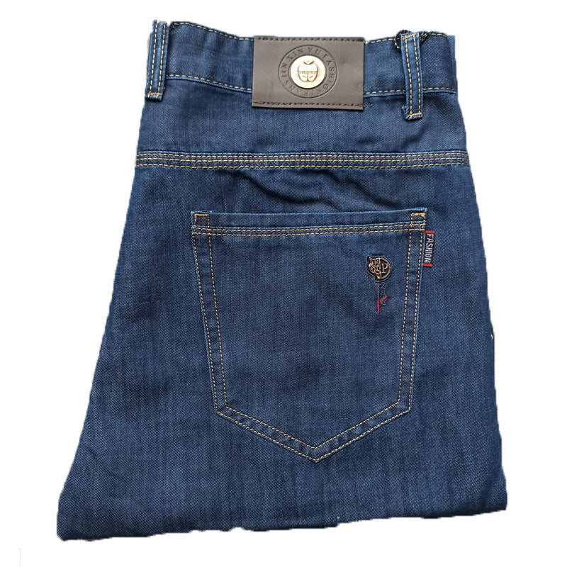 Men's Jeans Cotton Non-stretch Wear-resistant Work Pants Straight-leg Pants