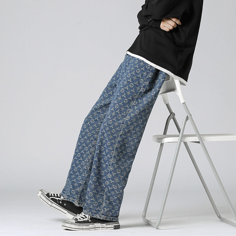 Paisley Casual Pattern Jeans For Men