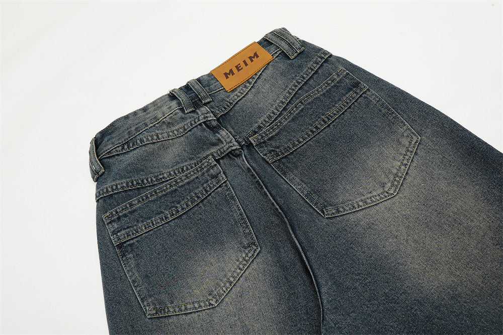 American Style Loose Wide Leg Jeans For Men
