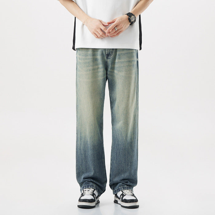Yiran Pure Spring Straight All-matching Jeans Men