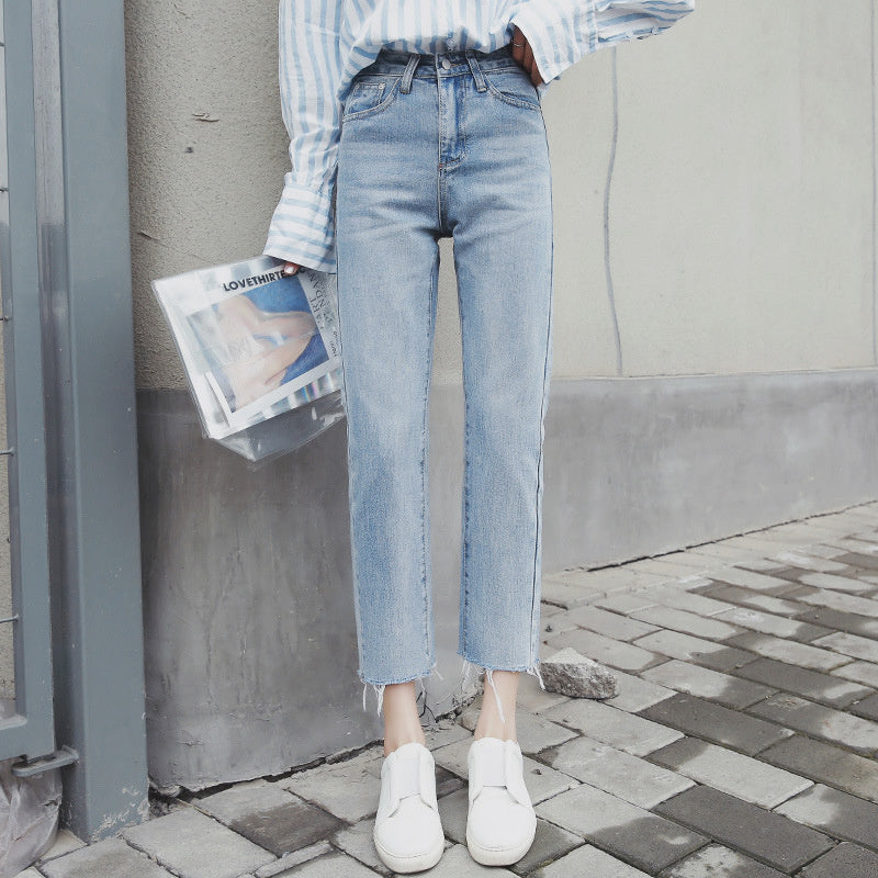 Fall New Style Jeans Women's Straight Leg Women