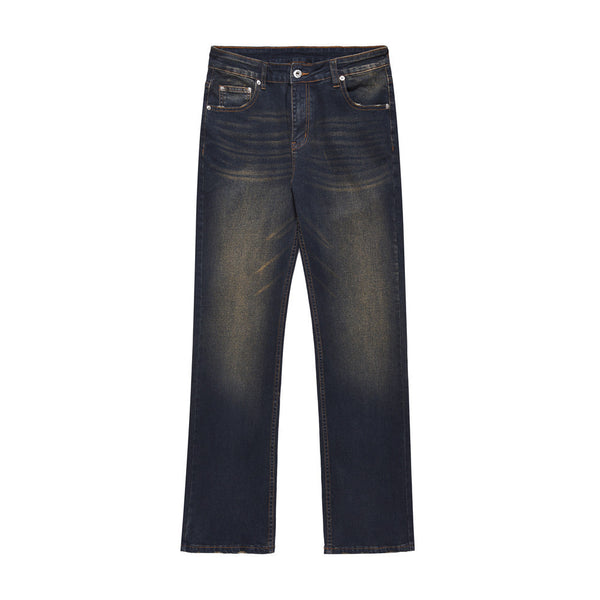 Fashion American Retro Worn Jeans Men
