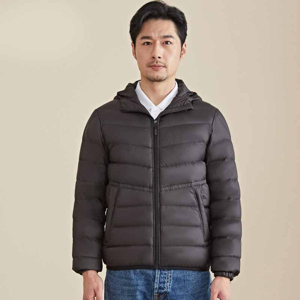 Men's Hooded Lightweight Short Down Jacket
