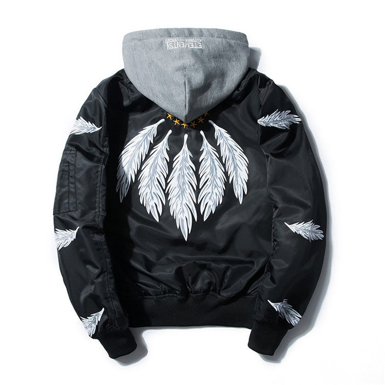Japanese youth embroidery Harajuku style men's outer pilot jacket