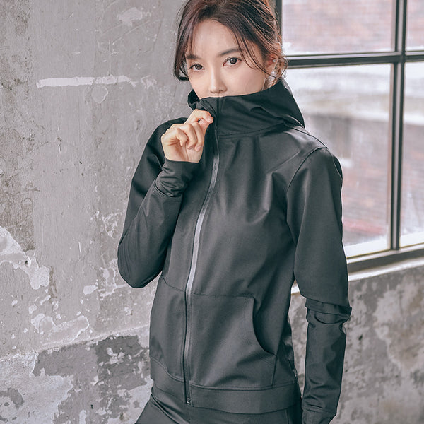 Women's hooded sweatsuit coat