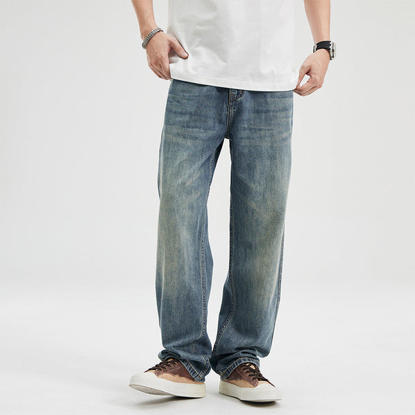 Fashion Summer Thin Ice Silk Jeans Men