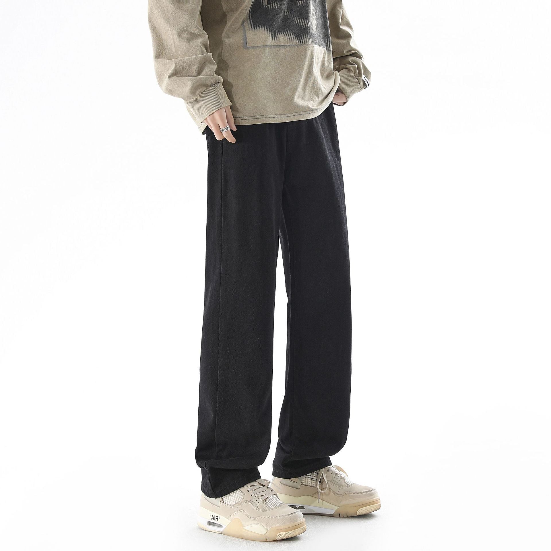 Fashion American Yellow Mud Dyed Jeans Men