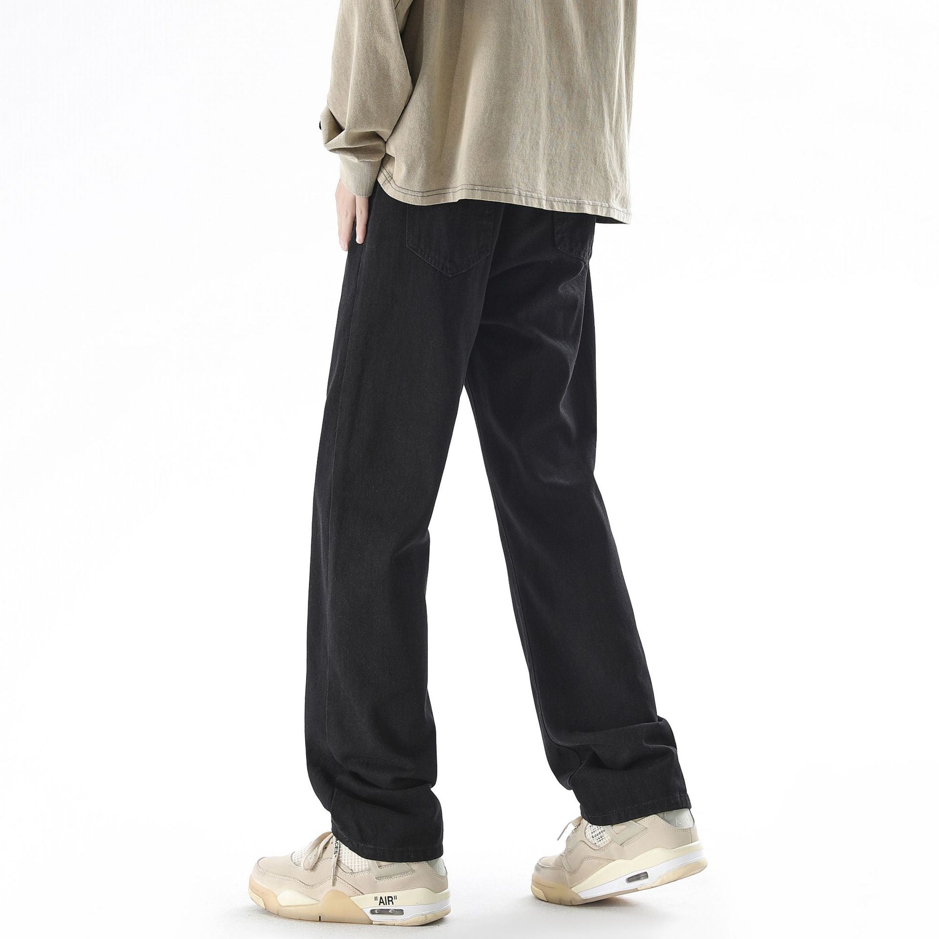 Fashion American Yellow Mud Dyed Jeans Men