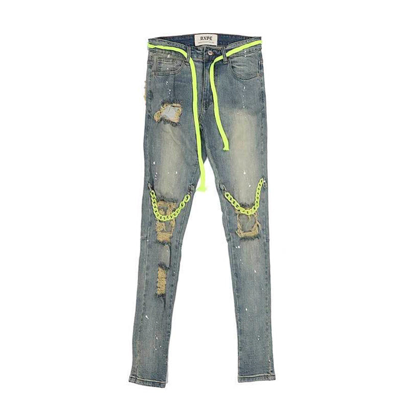 Ripped Jeans Trendy Casual Pants For Men And Women