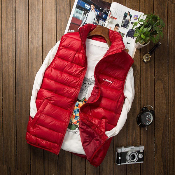 Men's And Women's Short Vest Thick Down Cotton Vest