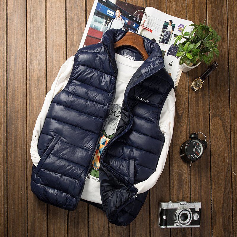 Men's And Women's Short Vest Thick Down Cotton Vest