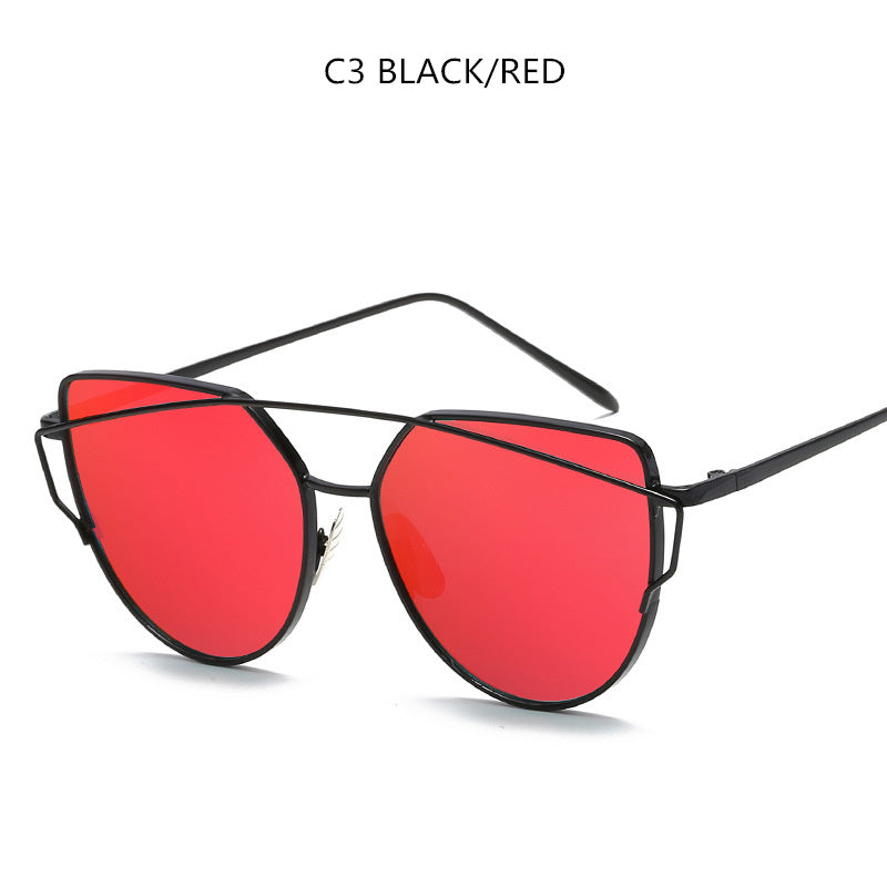 Cat Eye Sunglasses Cupronickel Frame Material Color Film Glasses Personalized Sunglasses Ladies Sunglasses