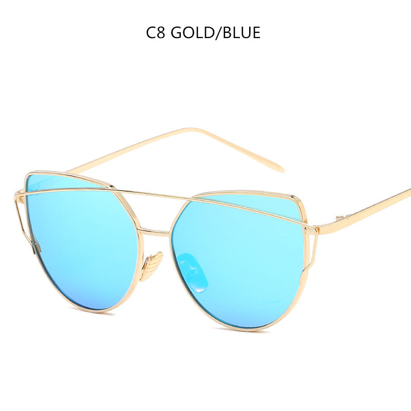 Cat Eye Sunglasses Cupronickel Frame Material Color Film Glasses Personalized Sunglasses Ladies Sunglasses