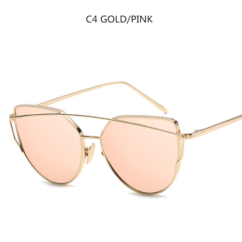 Cat Eye Sunglasses Cupronickel Frame Material Color Film Glasses Personalized Sunglasses Ladies Sunglasses