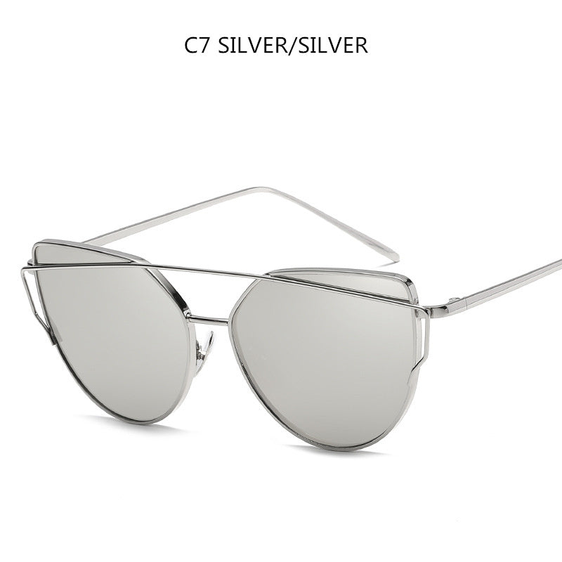 Cat Eye Sunglasses Cupronickel Frame Material Color Film Glasses Personalized Sunglasses Ladies Sunglasses