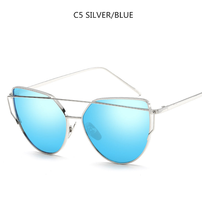 Cat Eye Sunglasses Cupronickel Frame Material Color Film Glasses Personalized Sunglasses Ladies Sunglasses