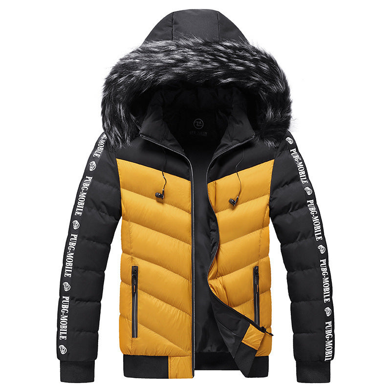 Hooded jacket men's thick warm cotton jacket