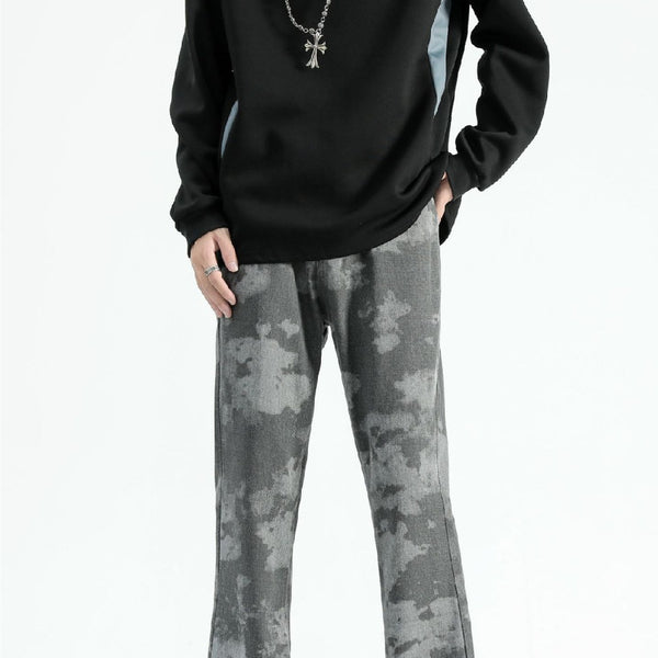 Fashionable Tie-dyed Printed Skinny Jeans For Men