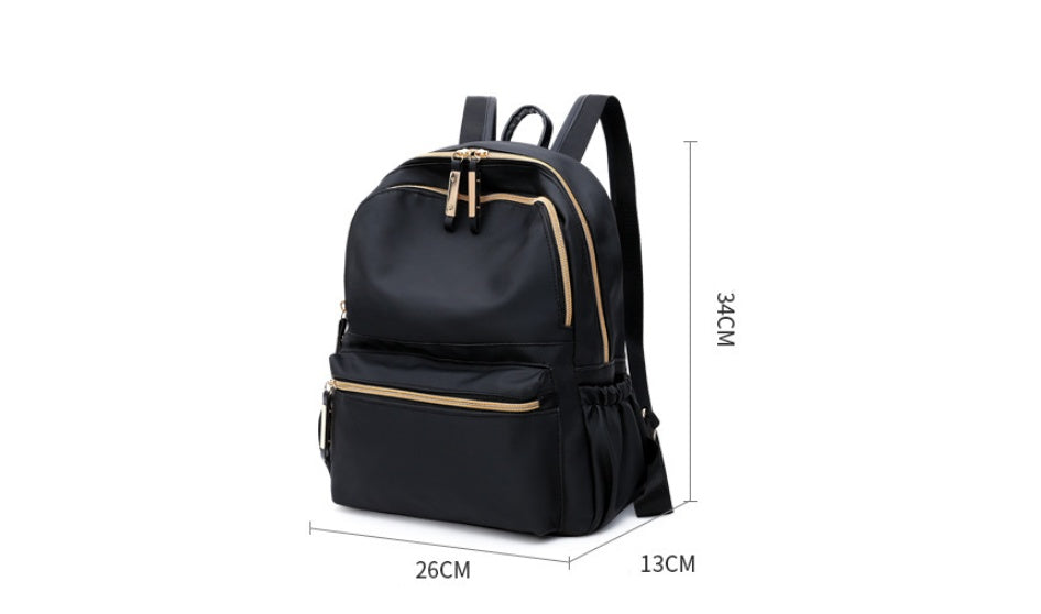 Waterproof Oxford Backpack Women Black School Bags