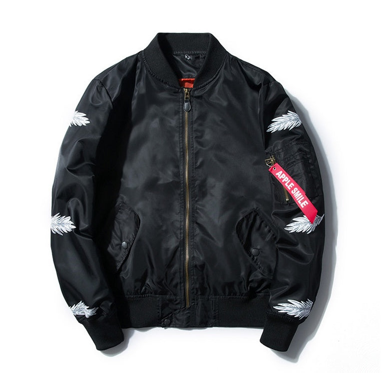 Japanese youth embroidery Harajuku style men's outer pilot jacket