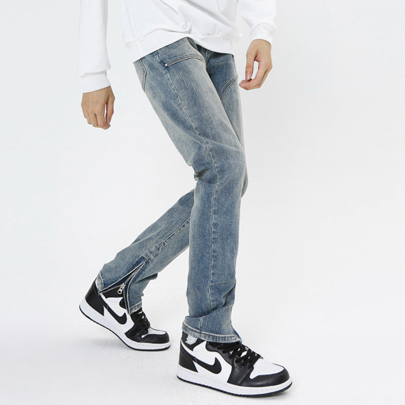 American High Street European And American Straight-leg Pants