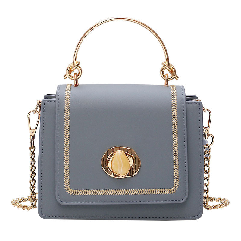 Personalized lock metal handbag