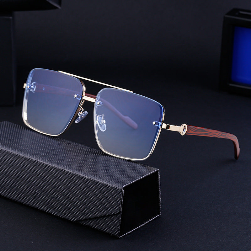 European And American Square Cut Sunglasses For Men