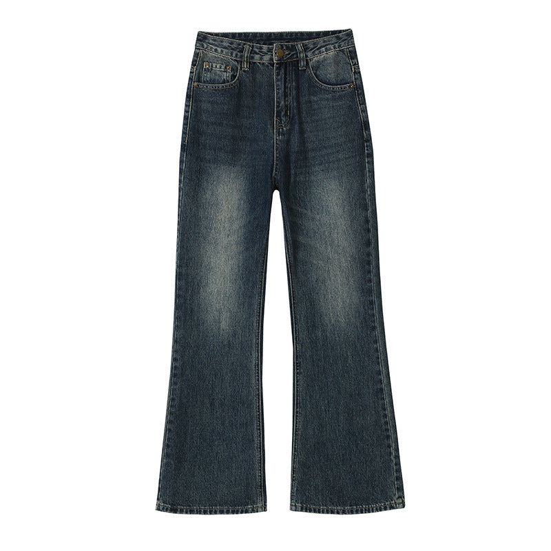 Retro Loose Micro-flared Jeans For Women