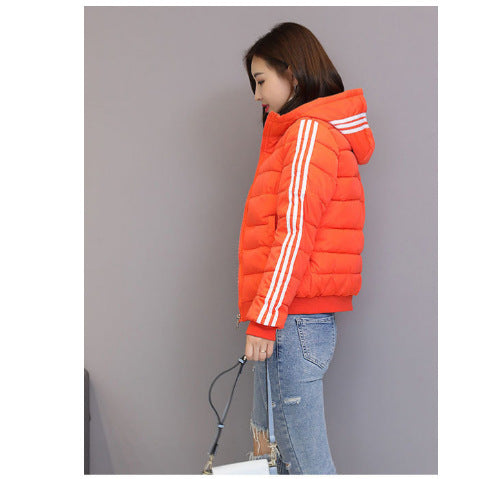 Women's Clothing Short Cotton Jacket New Winter Clothes Student Clothing Slim-fit Hood Fashionable Cotton Coat